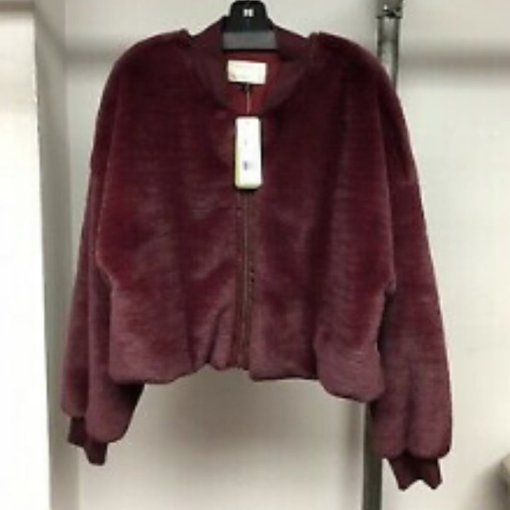 NICOLE MILLER Faux Fur Bomber Jacket - Picture 8 of 8